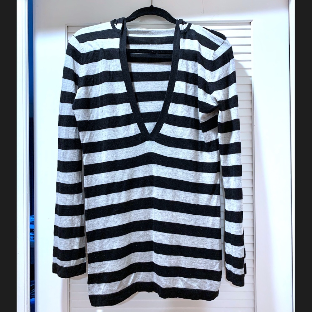 Minnie Rose Silk + Cashmere Striped Hooded Sweater